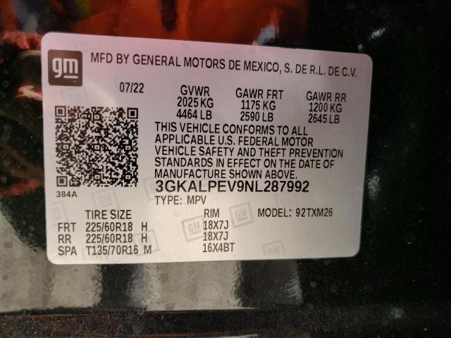 3GKALPEV9NL287992 GMC Terrain Slt