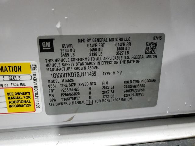1GKKVTKD7GJ111469 GMC Acadia Denali