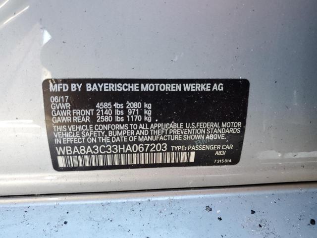WBA8A3C33HA067203 BMW 320 XI