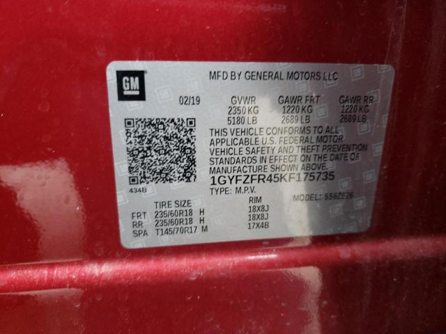1GYFZFR45KF175735 Cadillac XT4 SPORT
