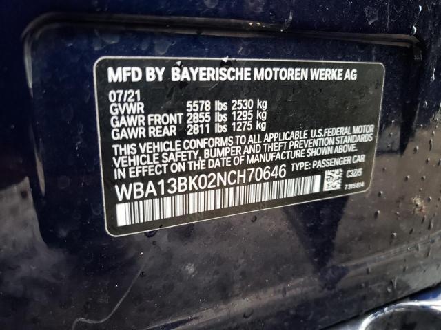 WBA13BK02NCH70646 BMW M550xi