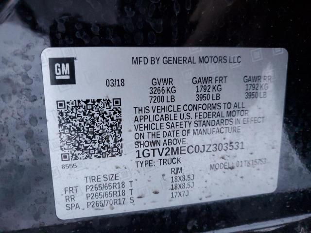 1GTV2MEC0JZ303531 GMC Sierra K1500 Sle