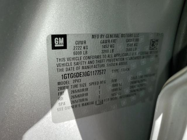 1GTG6DE30G1177577 GMC CANYON SLT