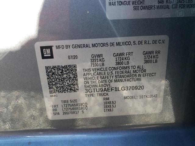 3GTU9AEF1LG370920 GMC Sierra K1500