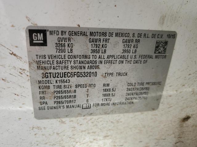 3GTU2UEC6FG532010 GMC Sierra K1500 Sle