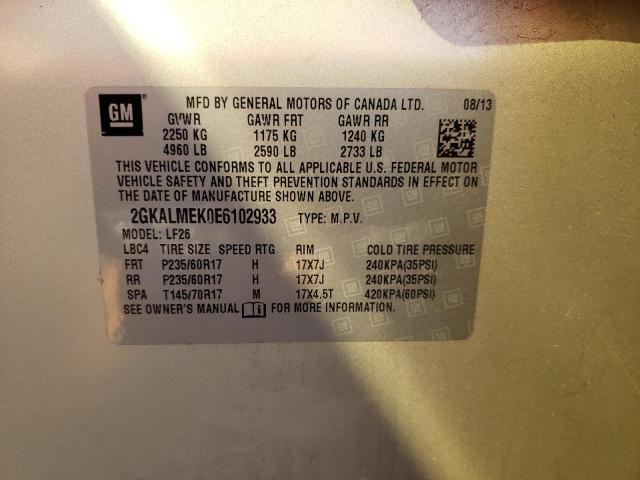 2GKALMEK0E6102933 GMC Terrain Sle