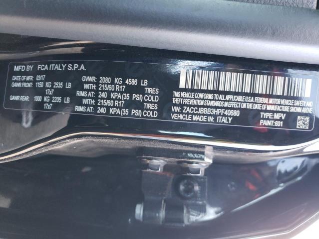 ZACCJBBB3HPF40680 Jeep Renegade Latitude