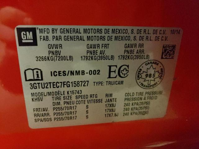 3GTU2TEC7FG158727 GMC Sierra K1500