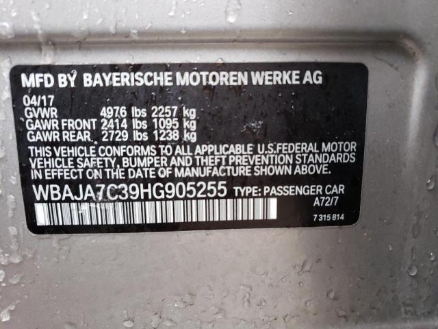 WBAJA7C39HG905255 BMW 530 XI
