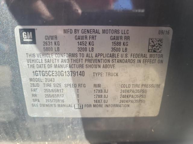 1GTG5CE30G1379140 GMC CANYON SLE