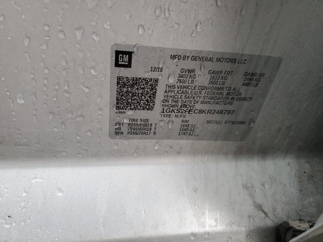 1GKS2FEC8KR248797 GMC Yukon Xl K1500 Sle