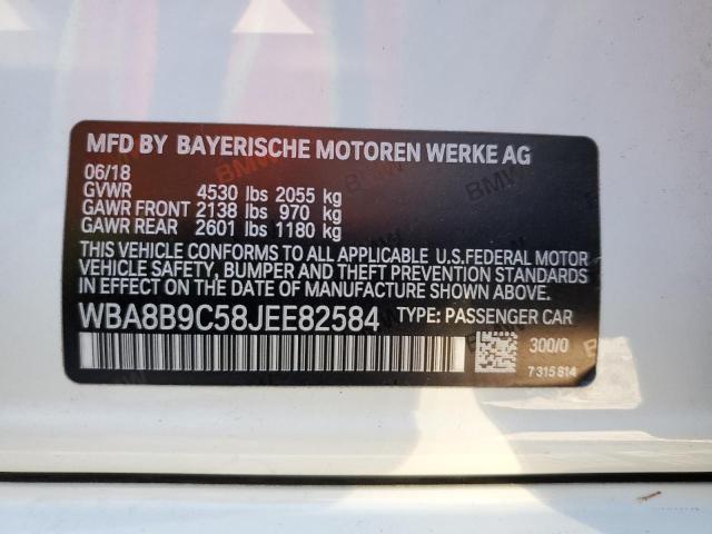 WBA8B9C58JEE82584 BMW 330 I