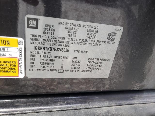 1GKKRTKD7EJ245836 GMC Acadia Denali