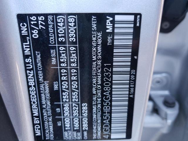 4JGDA5HB5GA802321 Mercedes-Benz Gle 350 4matic