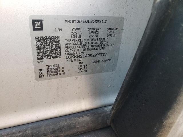 1GKKNSLA0KZ203323 GMC ACADIA SLE