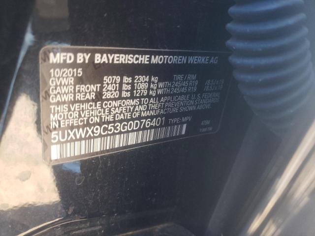 5UXWX9C53G0D76401 BMW X3 Xdrive28i