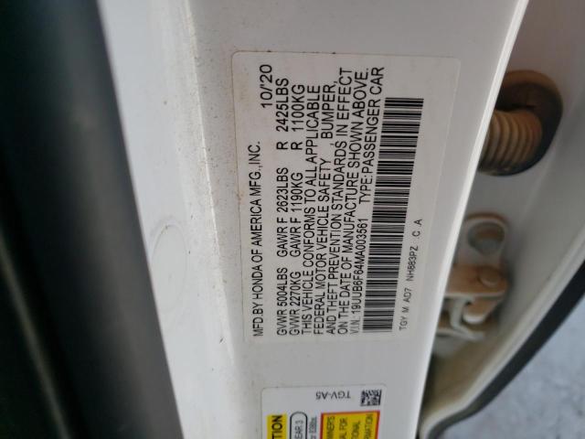 19UUB6F64MA003561 Acura Tlx Advance
