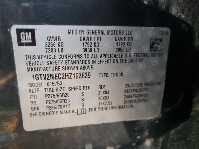 1GTV2NEC2HZ193839 GMC Sierra K1500 Slt