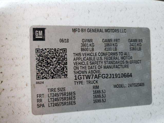 1GTW7AFG2J1910664 GMC Savana G2500