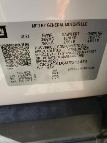 1GKS2CKD6MR241474 GMC Yukon At4