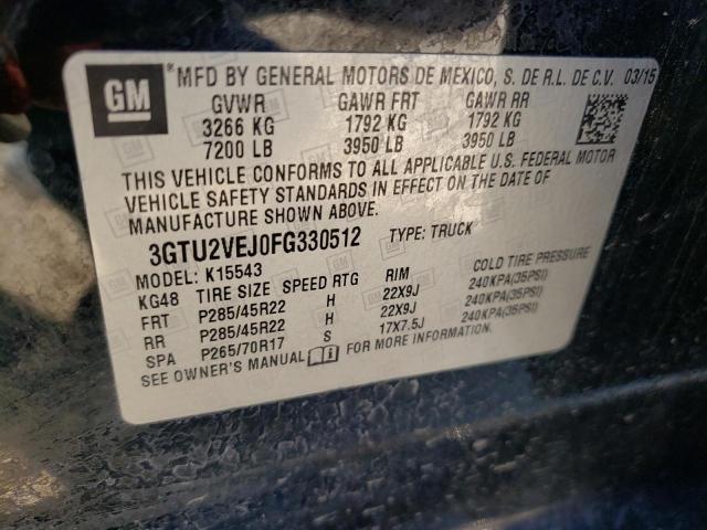 3GTU2VEJ0FG330512 GMC Sierra K1500 Slt
