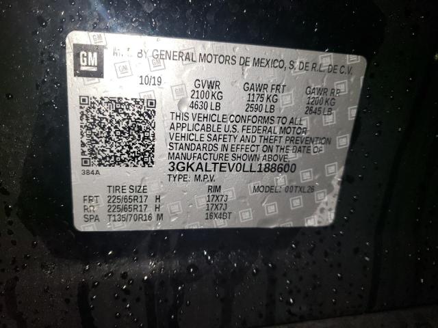 3GKALTEV0LL188600 GMC Terrain Sle