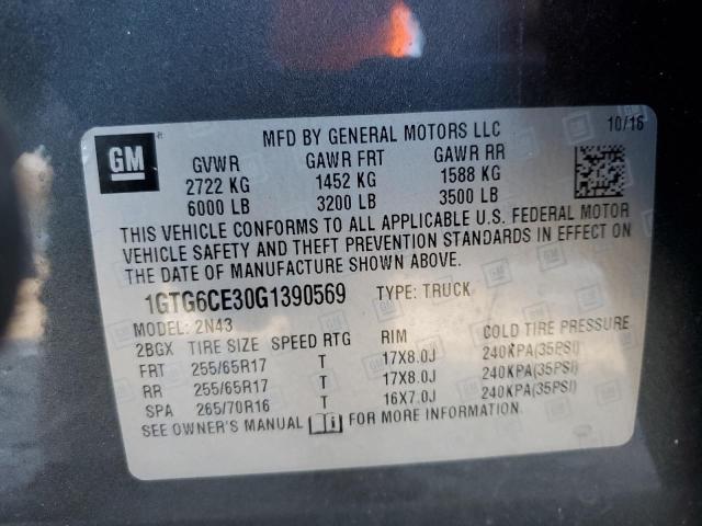 1GTG6CE30G1390569 GMC CANYON SLE