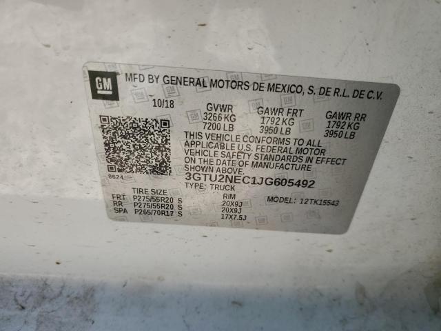 3GTU2NEC1JG605492 GMC Sierra K1500 Slt