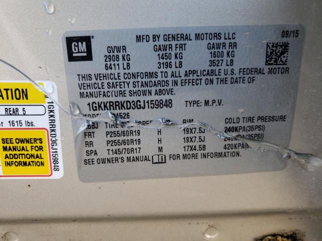 1GKKRRKD3GJ159848 GMC Acadia Slt-1