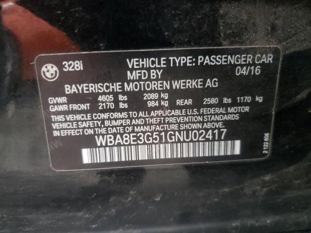 WBA8E3G51GNU02417 BMW 328 Xi Sulev