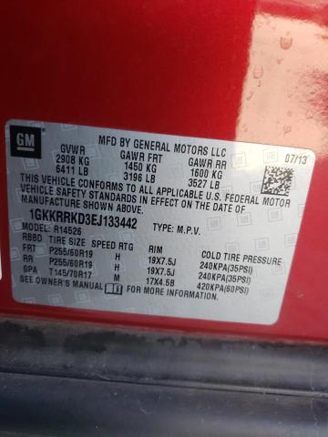 1GKKRRKD3EJ133442 GMC Acadia Slt-1