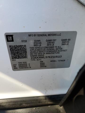 1GKKNWLS7KZ119113 GMC Acadia Slt-2