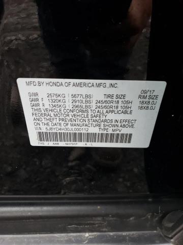 5J8YD4H30JL000112 Acura MDX
