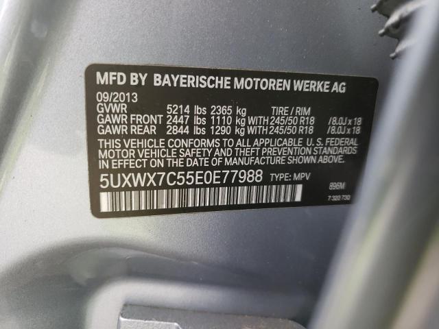 5UXWX7C55E0E77988 BMW X3 Xdrive35i
