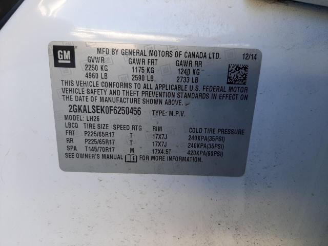2GKALSEK0F6250456 GMC Terrain Slt