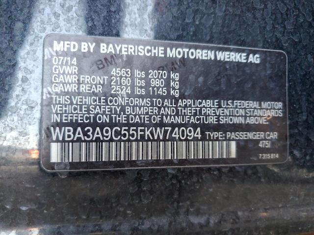 WBA3A9C55FKW74094 BMW 335 I