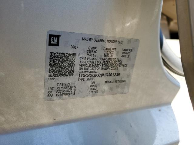 1GKS2GKC9HR361239 GMC Yukon Xl K1500 Slt