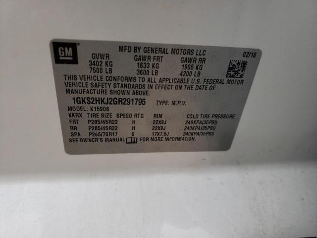 1GKS2HKJ2GR291795 GMC YUKON XL DENALI