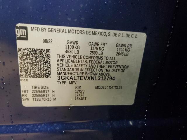 3GKALTEVXNL312794 GMC Terrain Sle
