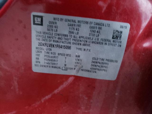 2GKFLVEK1F6415096 GMC Terrain Sle