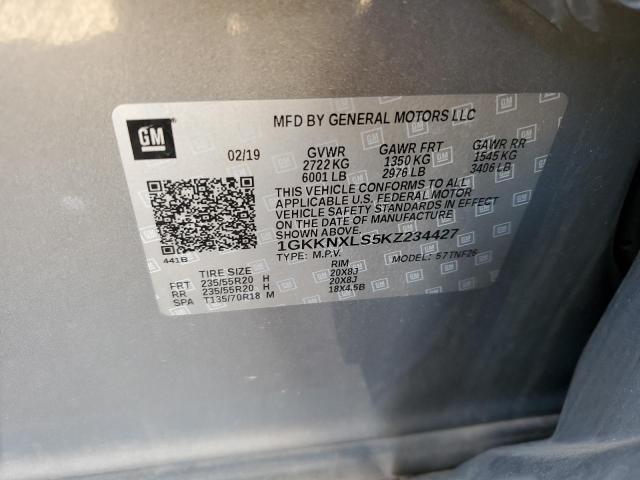 1GKKNXLS5KZ234427 GMC Acadia Denali