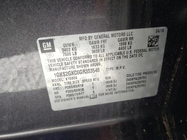 1GKS2GKC6GR353548 GMC Yukon Xl K1500 Slt