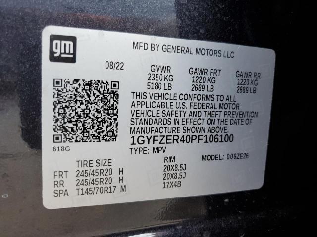 1GYFZER40PF106100 Cadillac XT4 SPORT