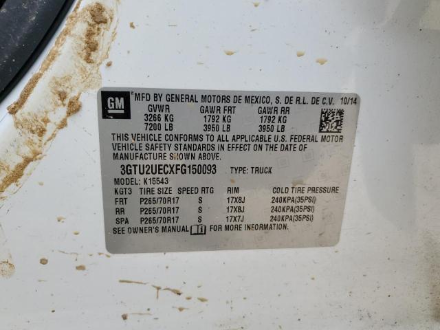 3GTU2UECXFG150093 GMC Sierra K1500 Sle