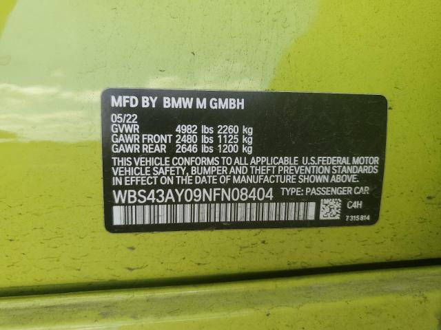 WBS43AY09NFN08404 BMW M3 Competition