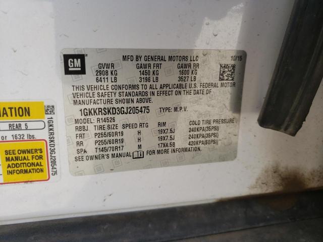 1GKKRSKD3GJ205475 GMC Acadia Slt-2