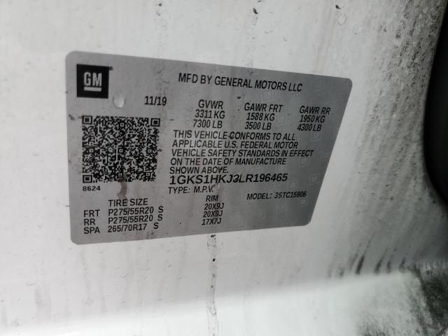 1GKS1HKJ3LR196465 GMC YUKON XL DENALI