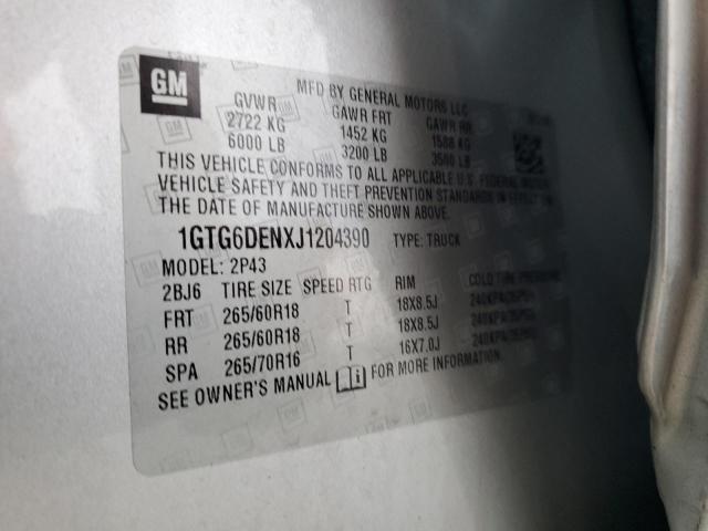 1GTG6DENXJ1204390 GMC CANYON SLT