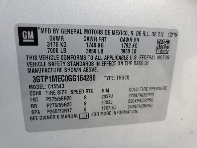 3GTP1MEC0GG164280 GMC Sierra C1500 Sle