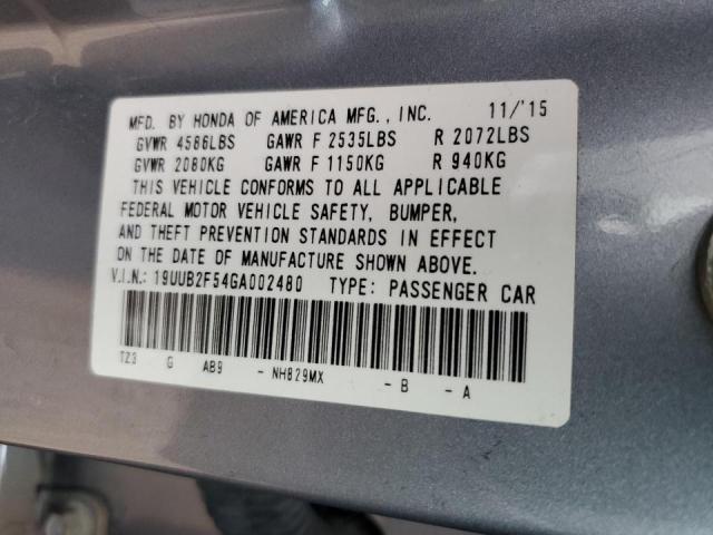 19UUB2F54GA002480 Acura TLX TECH